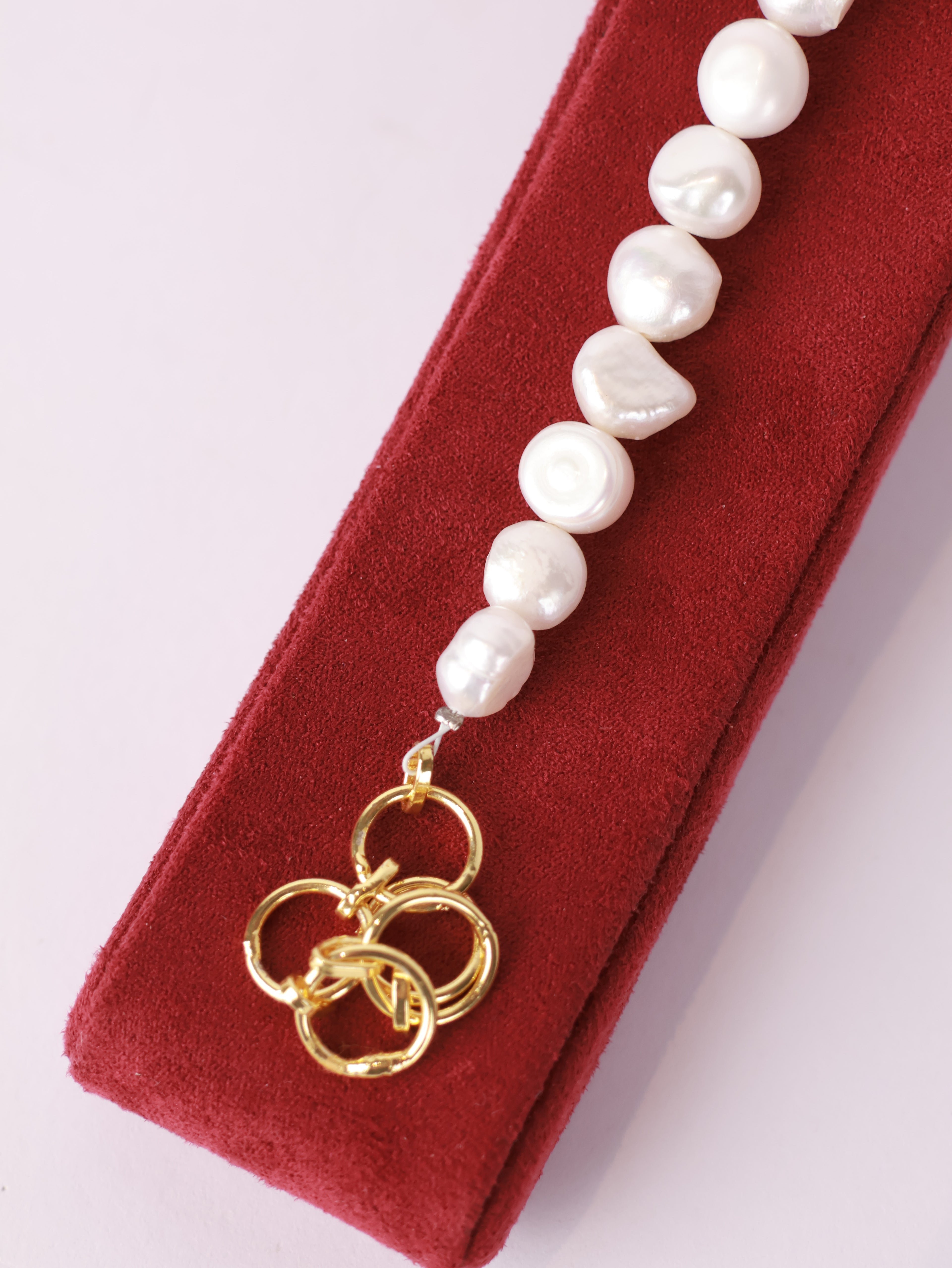 Pearl Charm Toggle Bracelet