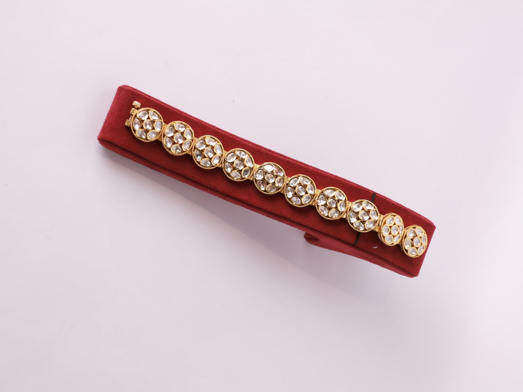 Royal Kundan Floral Bracelet