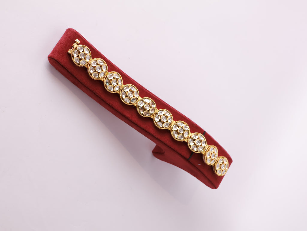 Royal Kundan Floral Bracelet