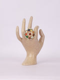 Royal Navratna Kundan & Pearl Mandala Statement Ring