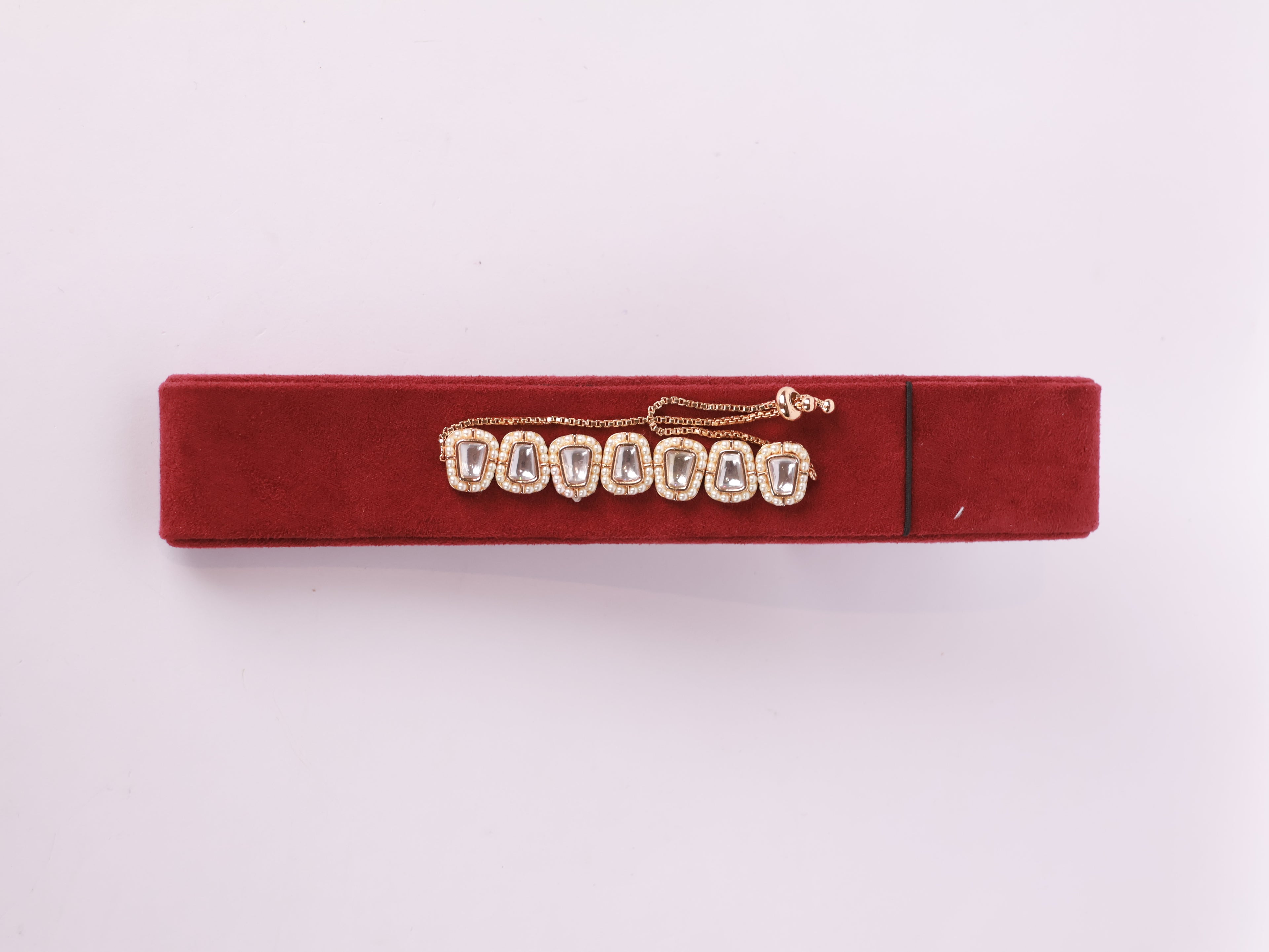 Royal Kundan & Pearl Adjustable Bracelet