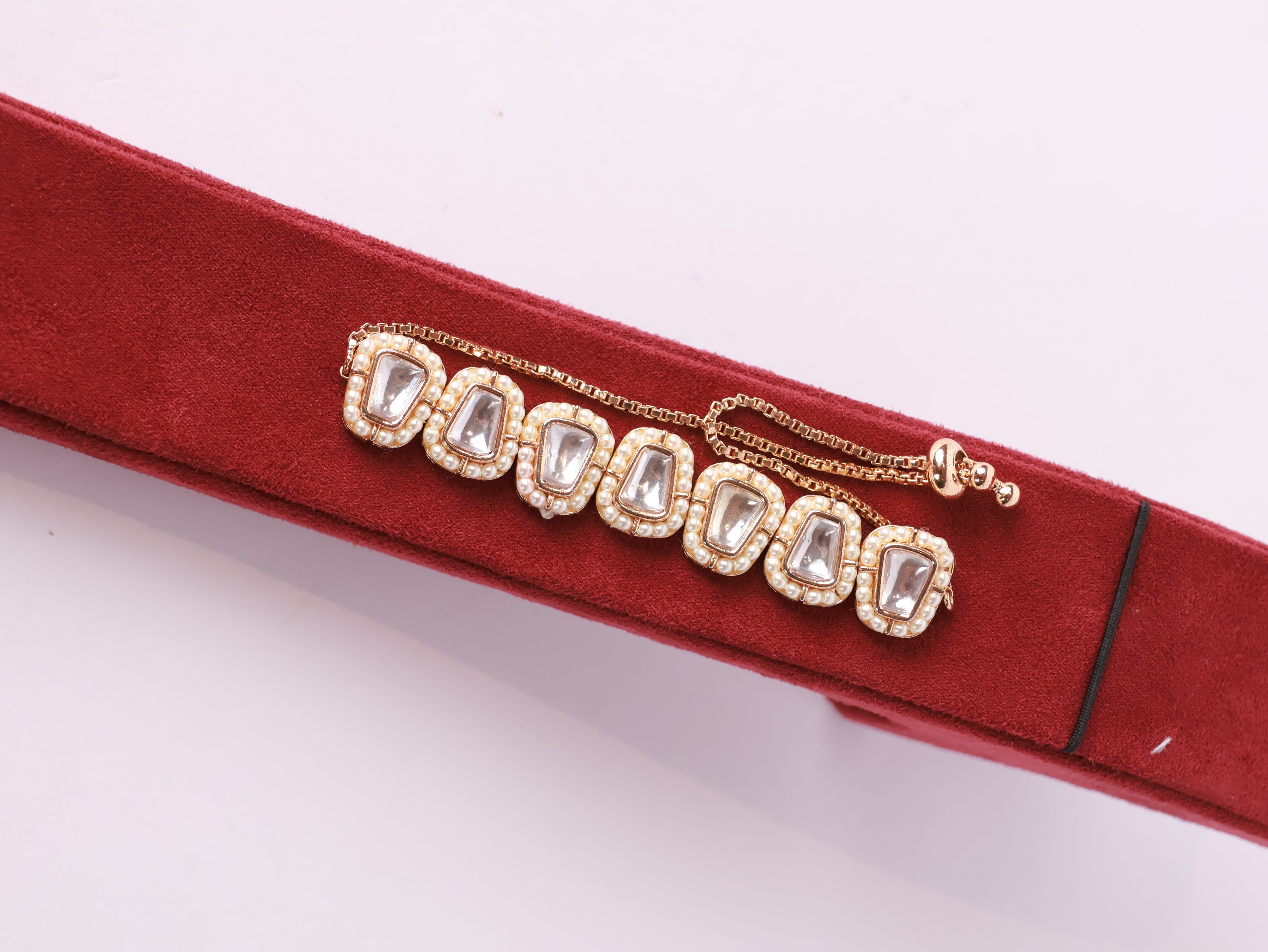 Royal Kundan & Pearl Adjustable Bracelet