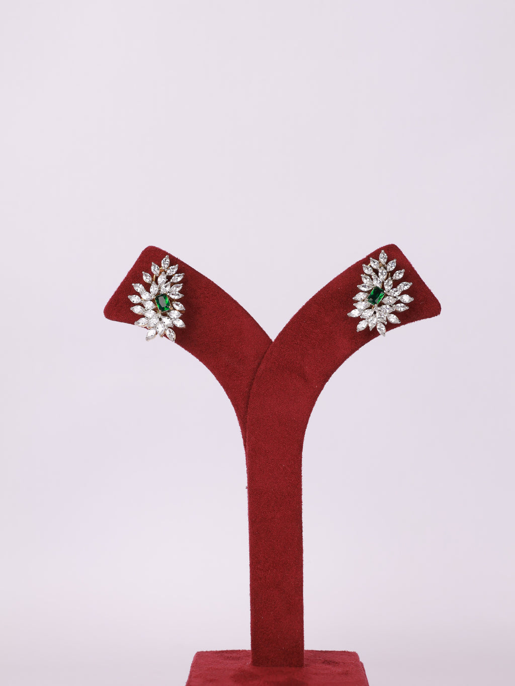 Emerald Bloom Marquise Stud Earrings