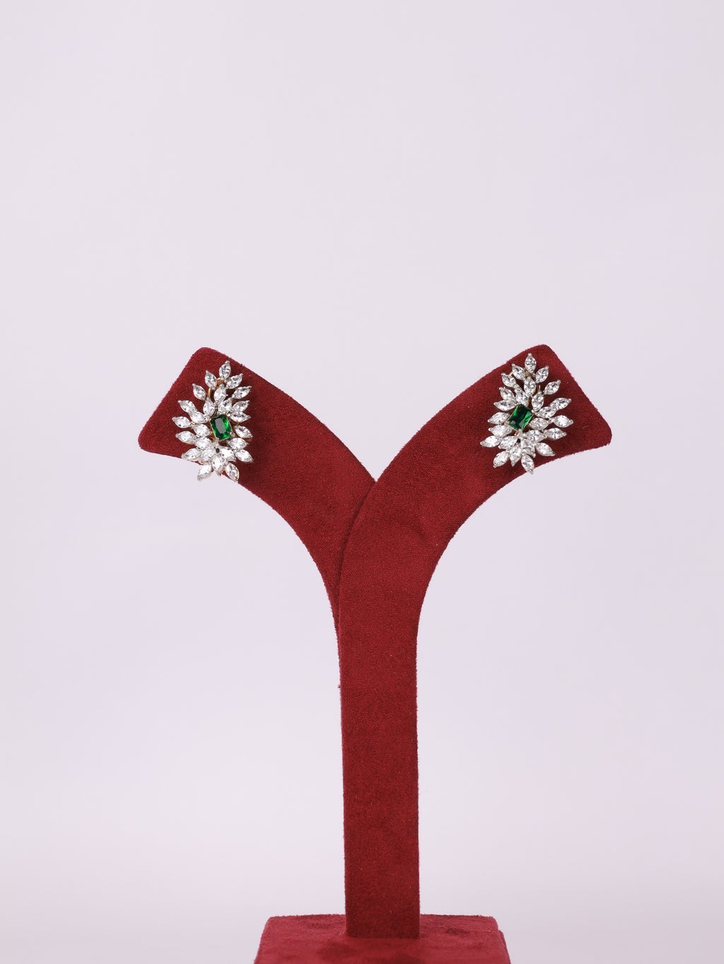 Emerald Bloom Marquise Stud Earrings
