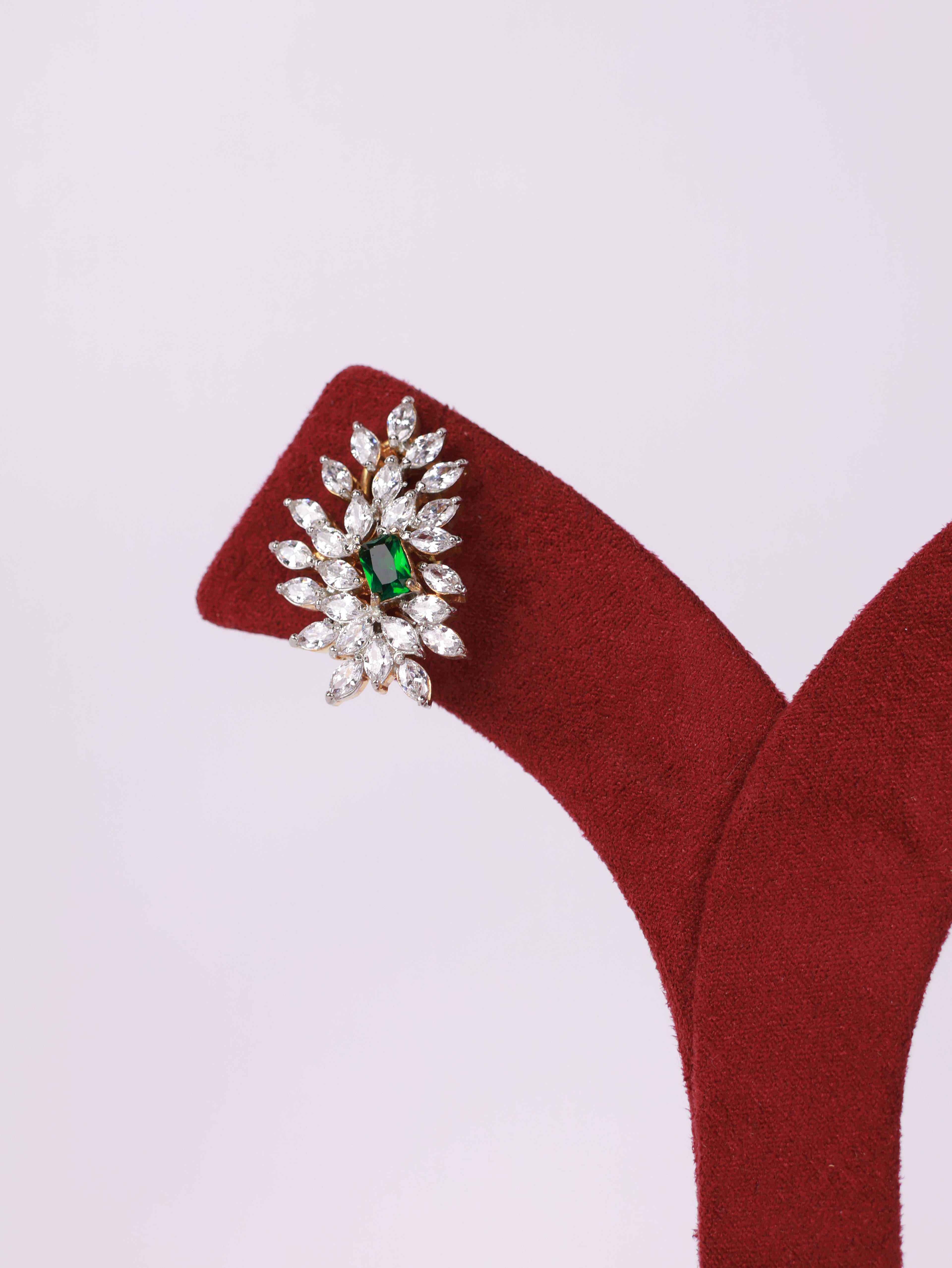 Emerald Bloom Marquise Stud Earrings