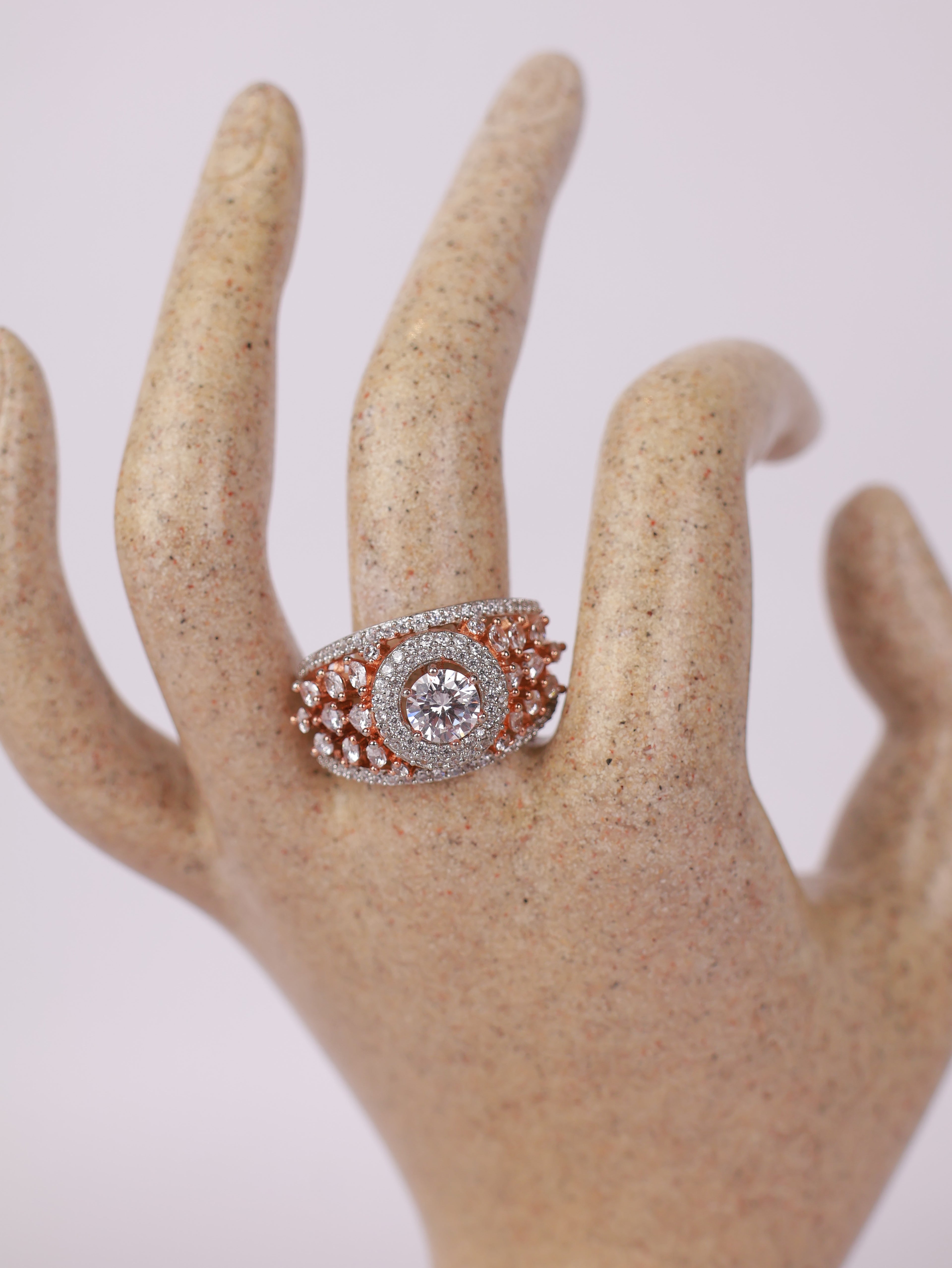 Dual-Tone Radiance Solitaire Ring