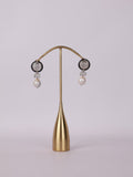 Imperial Onyx & Pearl Drop Earrings