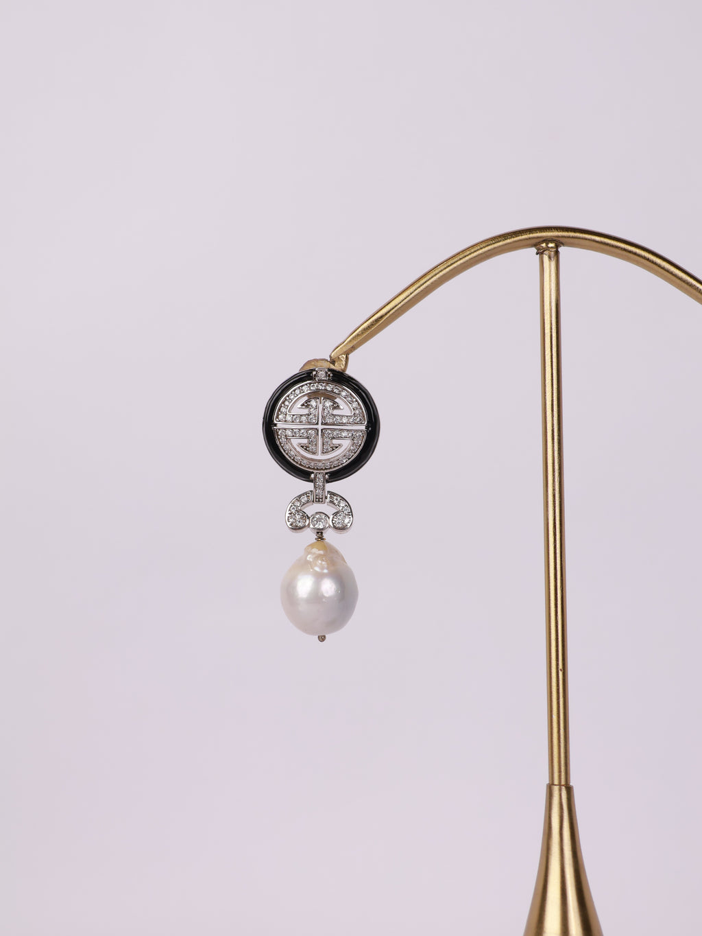Imperial Onyx & Pearl Drop Earrings