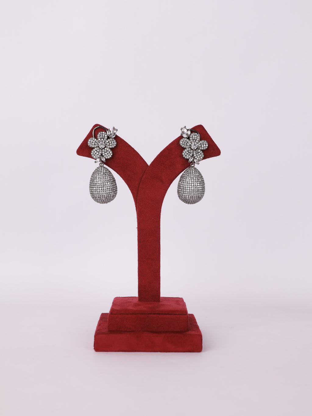 Flora Pavé Teardrop Earrings
