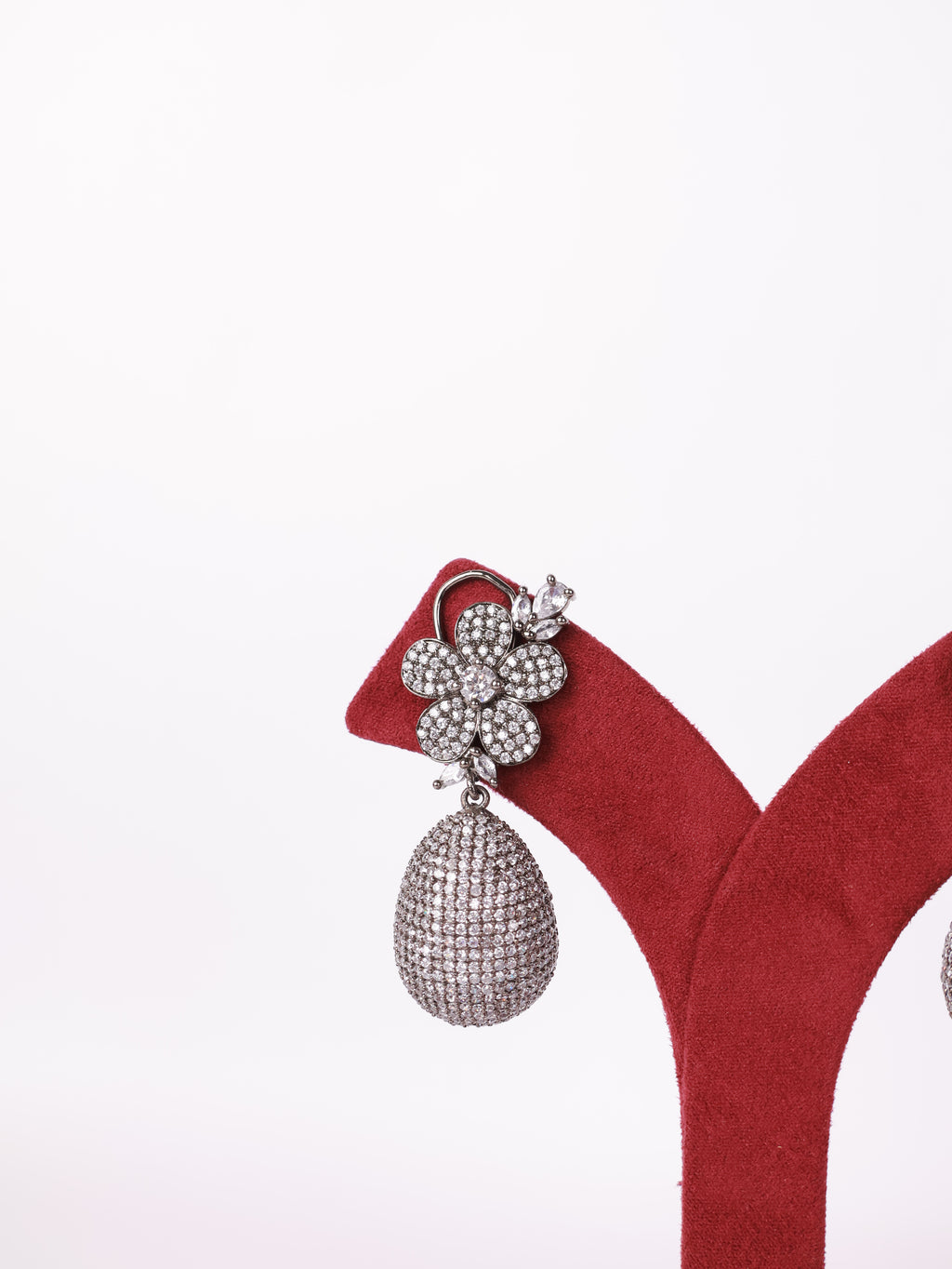 Flora Pavé Teardrop Earrings