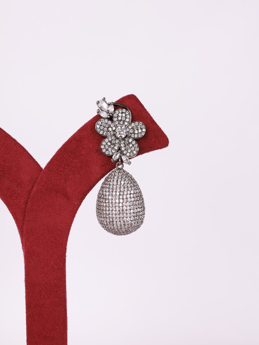 Flora Pavé Teardrop Earrings