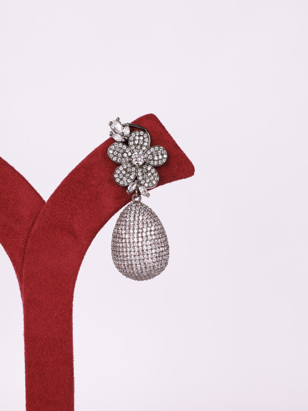 Flora Pavé Teardrop Earrings