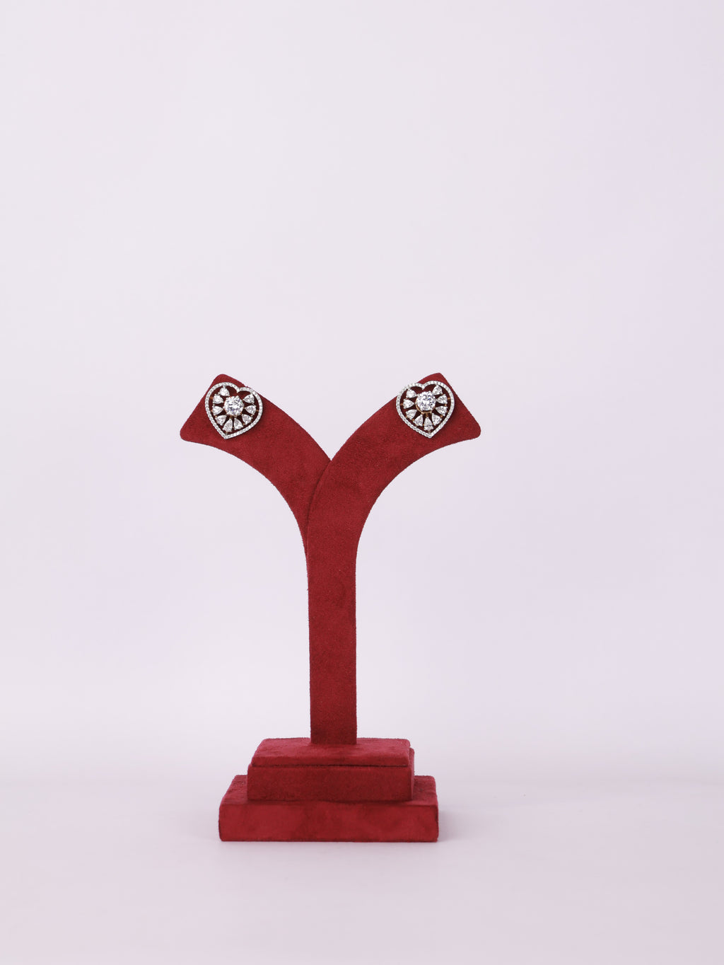 Radiant Heart Crystal Stud Earrings