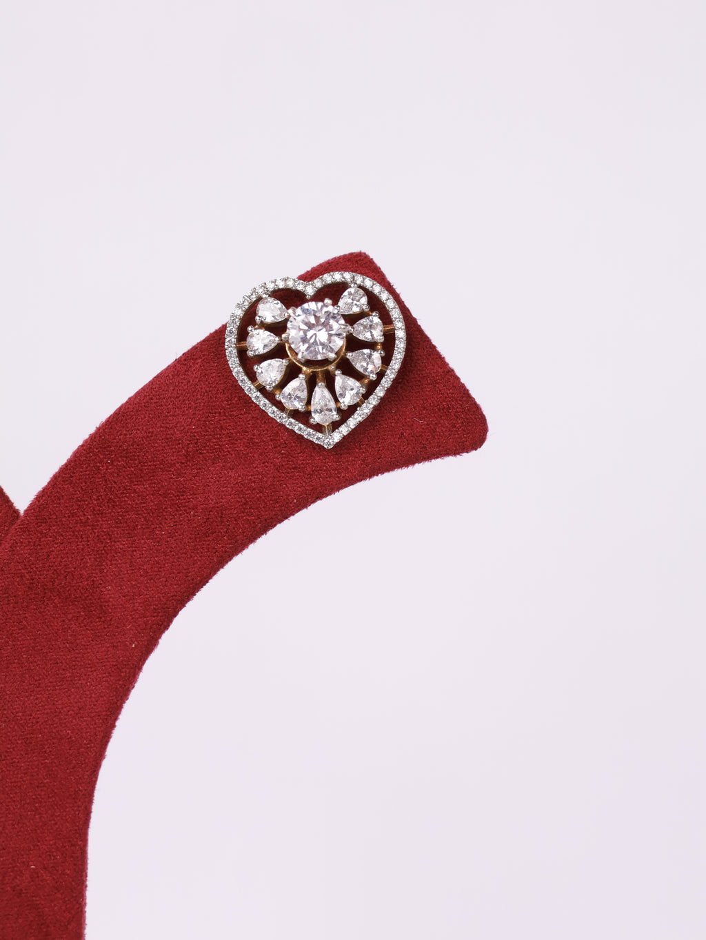 Radiant Heart Crystal Stud Earrings