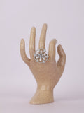 Royal Pearl Bloom & Diamond Pavé Statement Ring