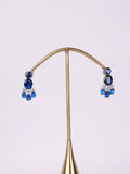 Royal Sapphire Crystal Cluster Earrings