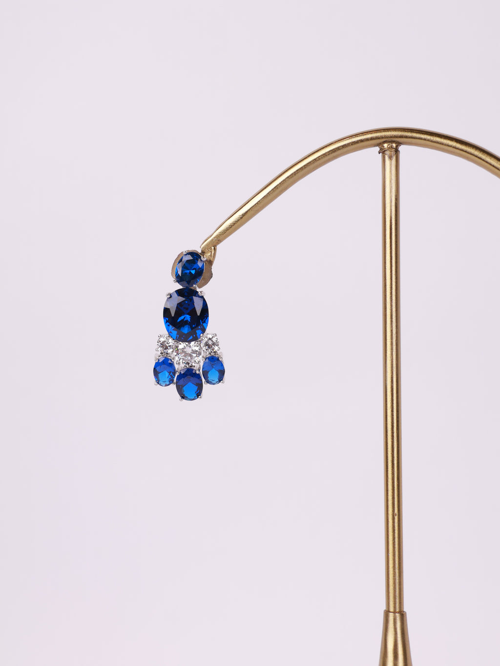 Royal Sapphire Crystal Cluster Earrings