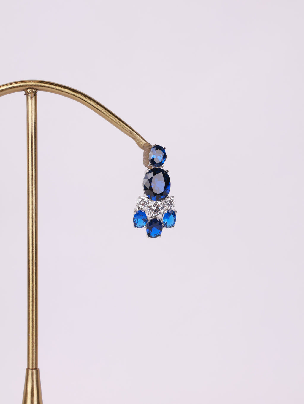 Royal Sapphire Crystal Cluster Earrings