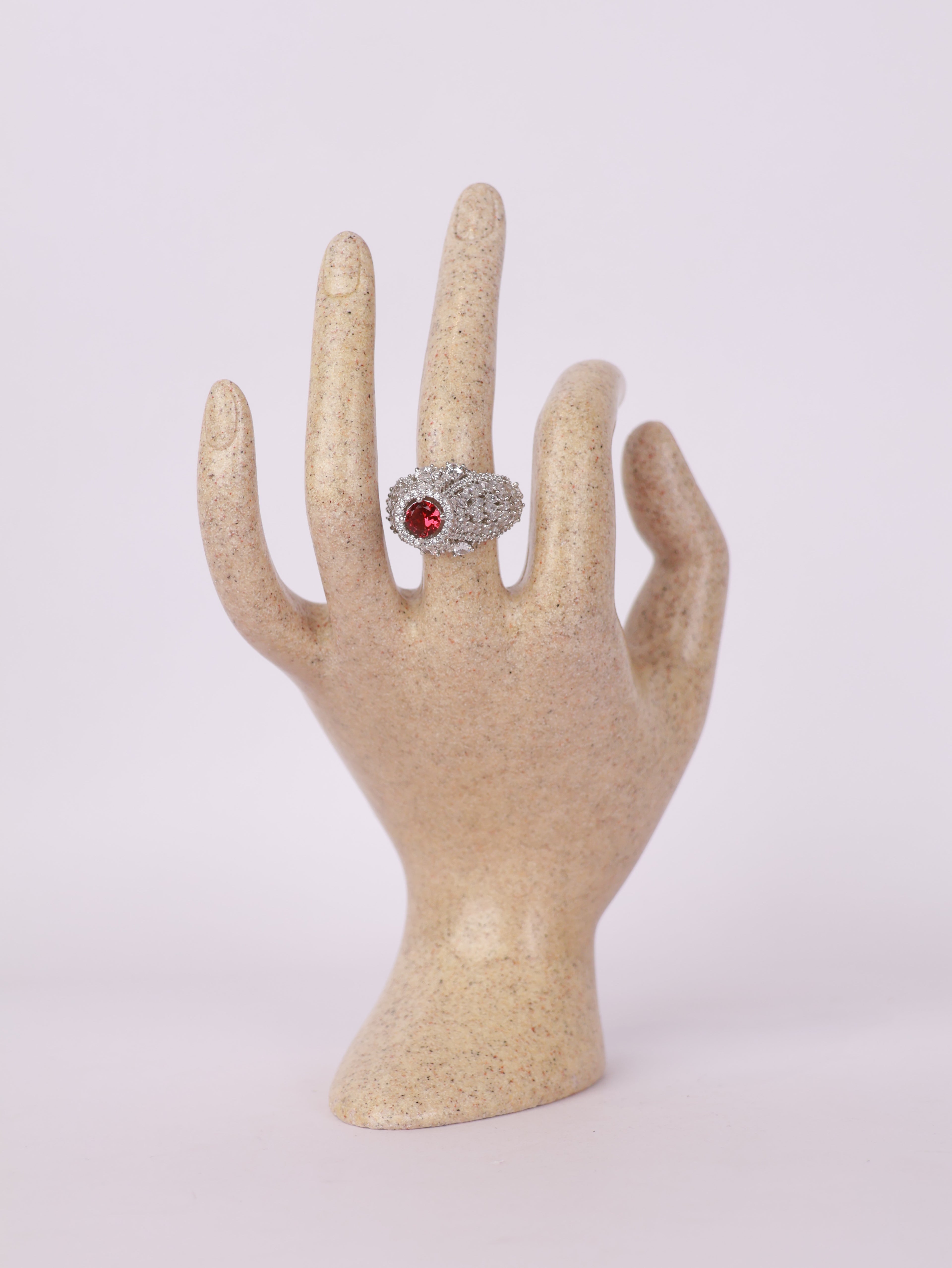 Vintage Peach Topaz Cocktail Ring