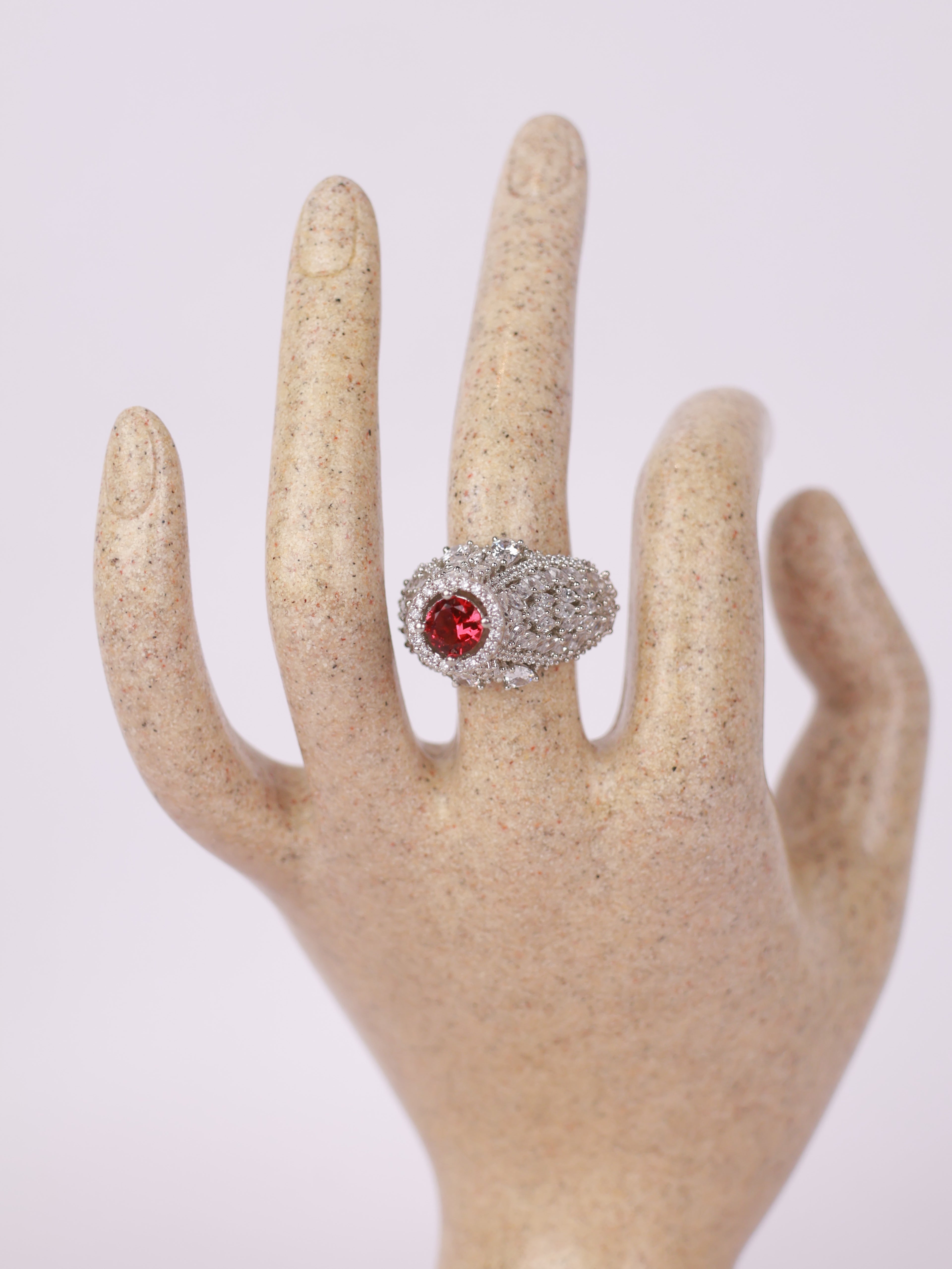 Vintage Peach Topaz Cocktail Ring
