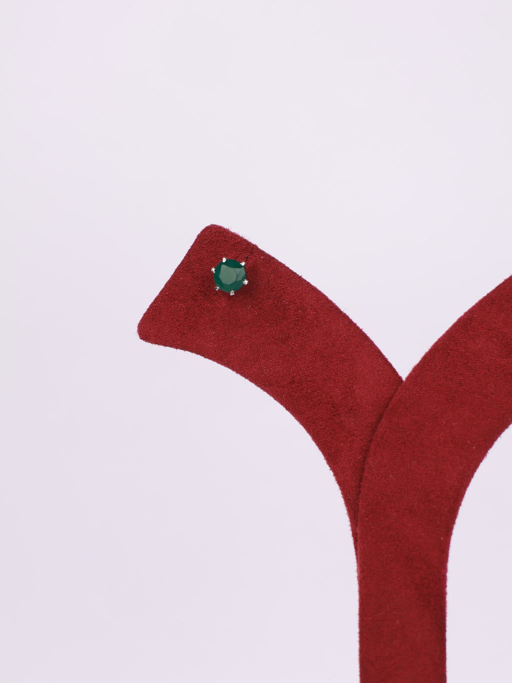 Emerald Solitaire Stud Earrings