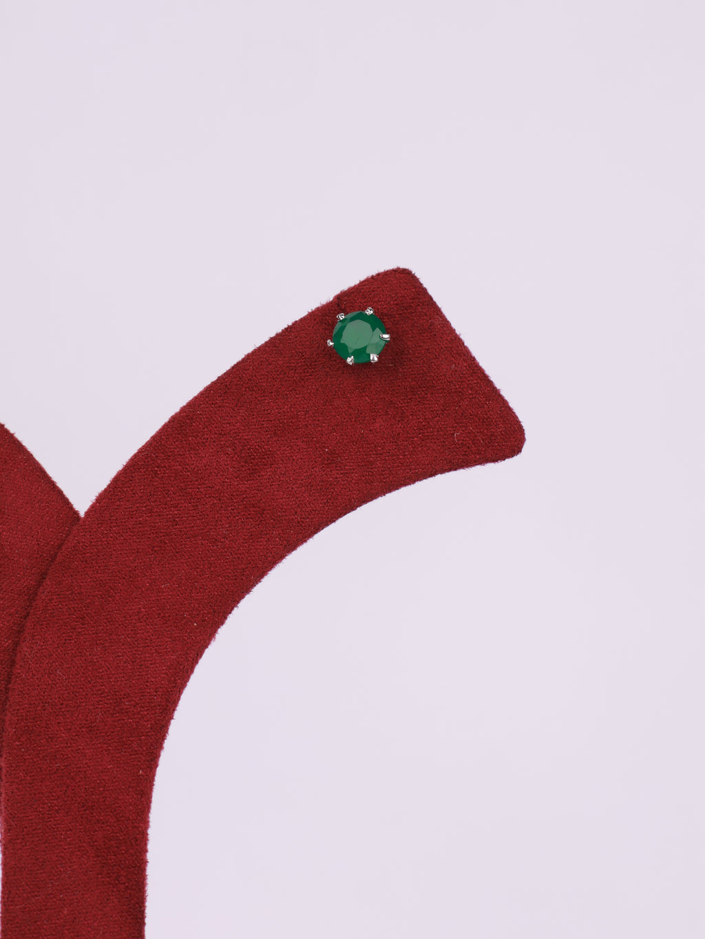 Emerald Solitaire Stud Earrings