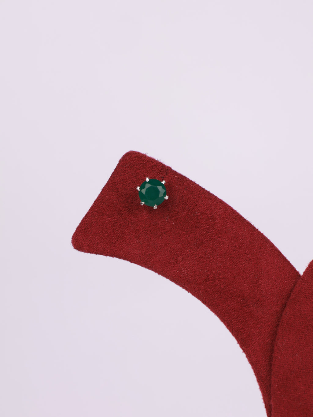 Emerald Solitaire Stud Earrings