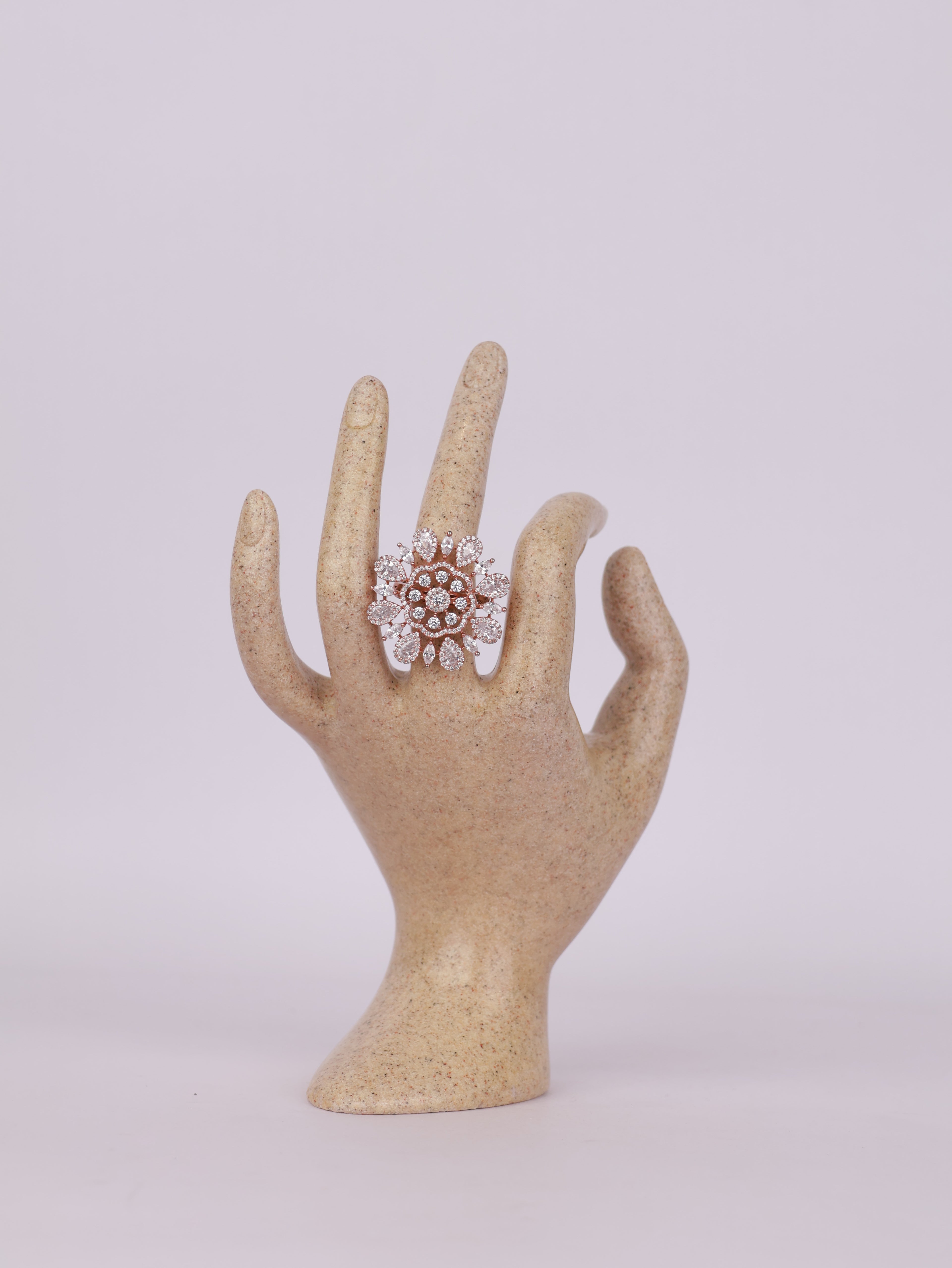 Stellar Crystal Bloom Ring