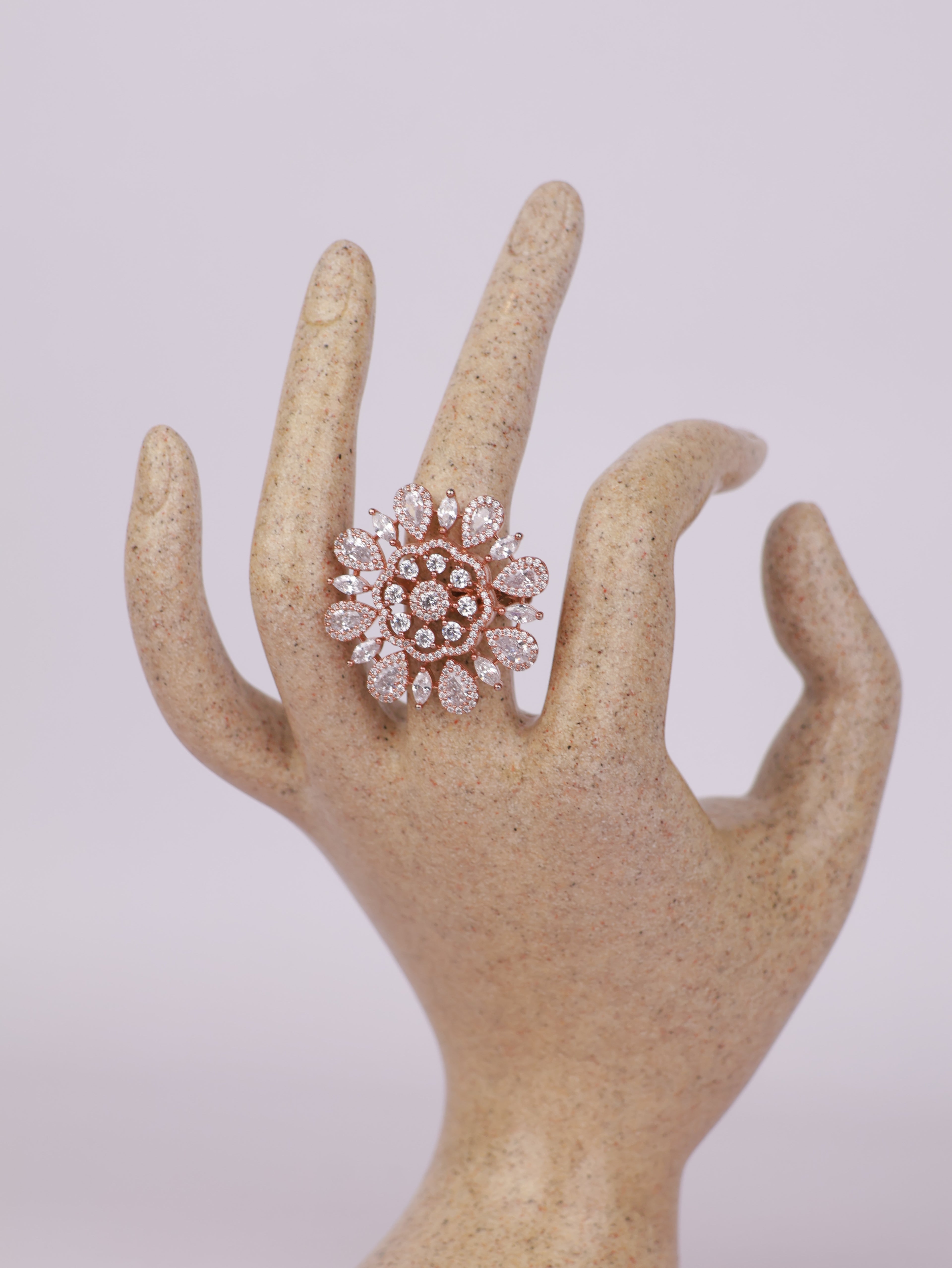 Stellar Crystal Bloom Ring