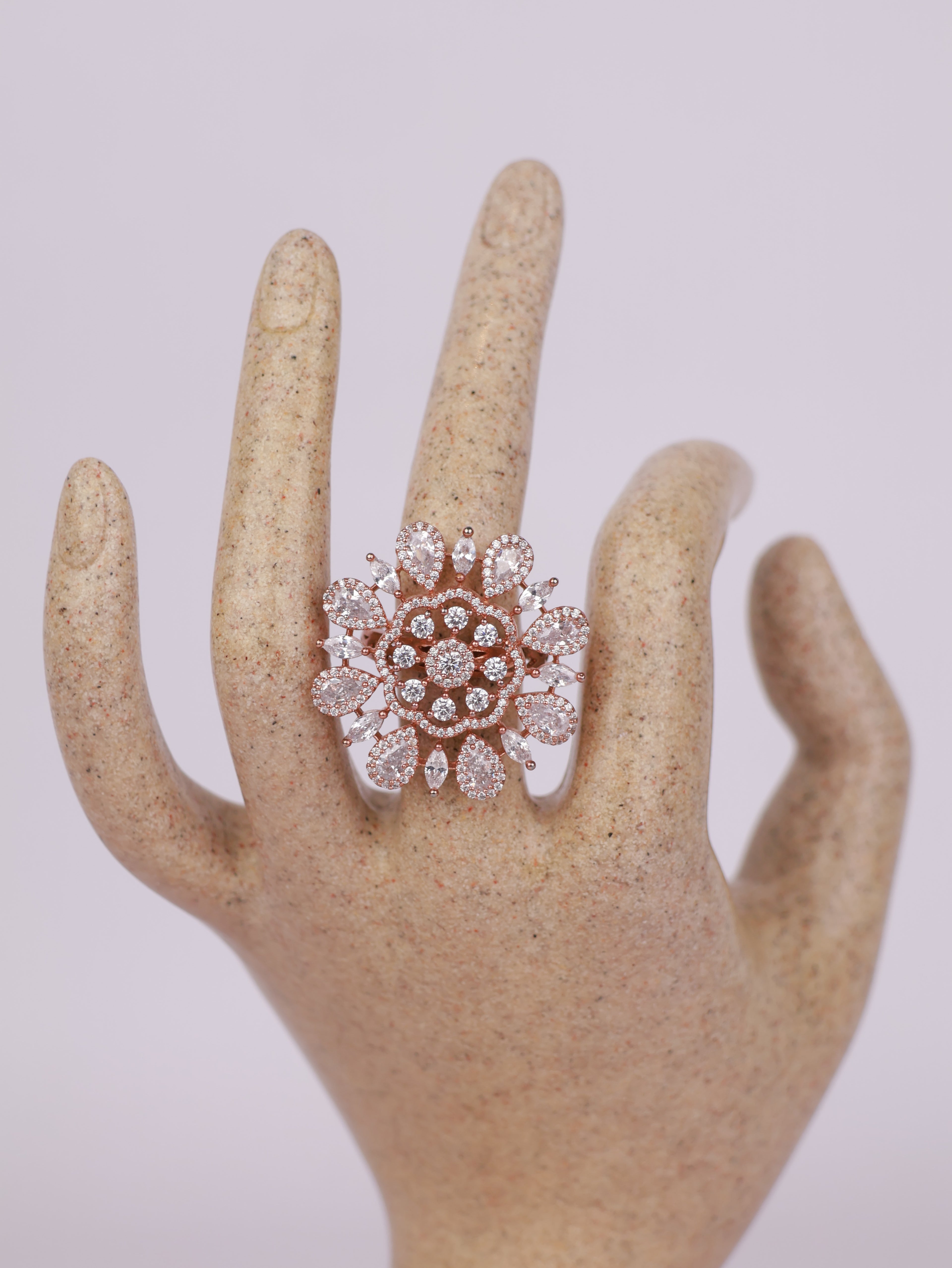Stellar Crystal Bloom Ring