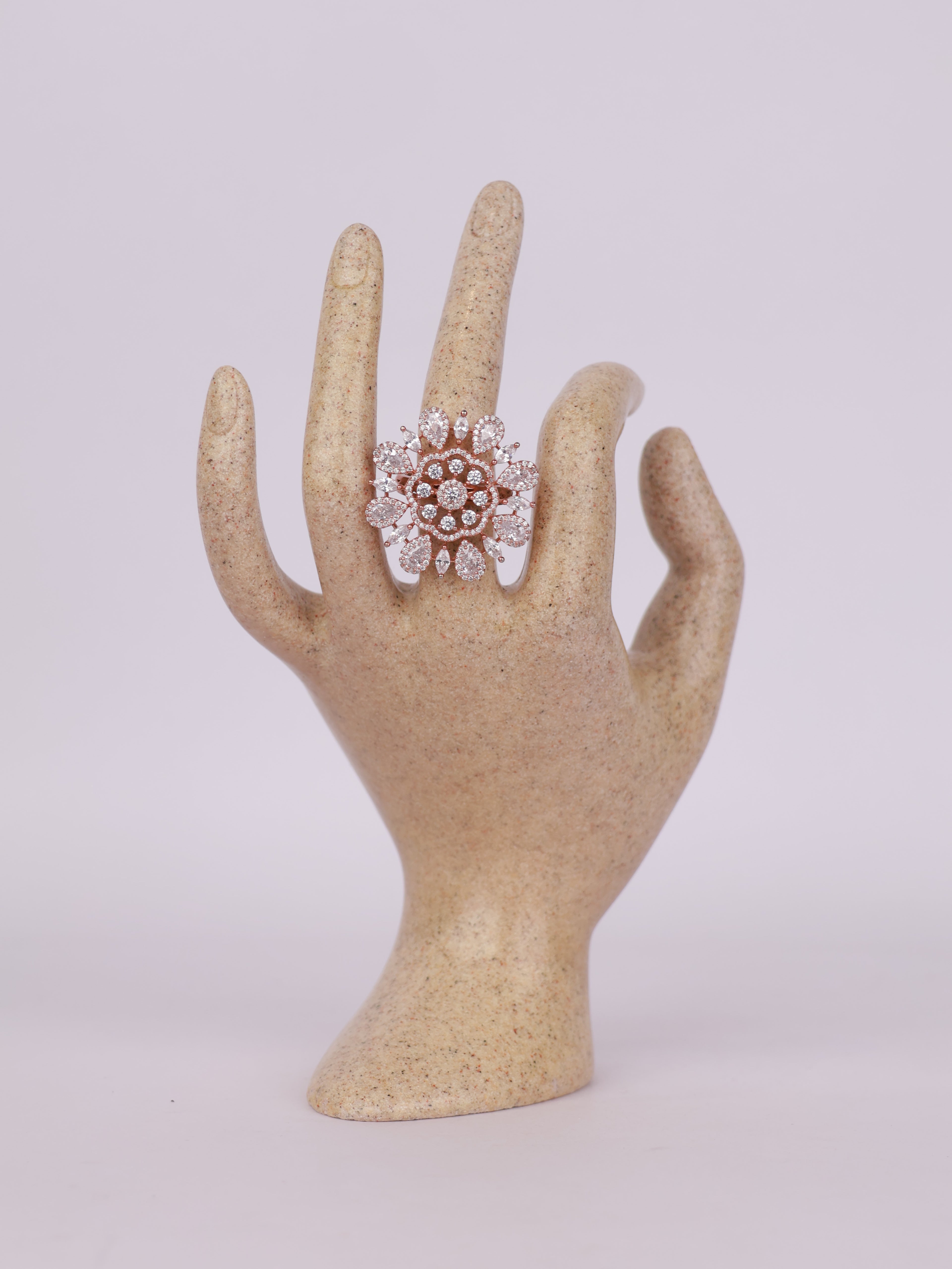 Stellar Crystal Bloom Ring