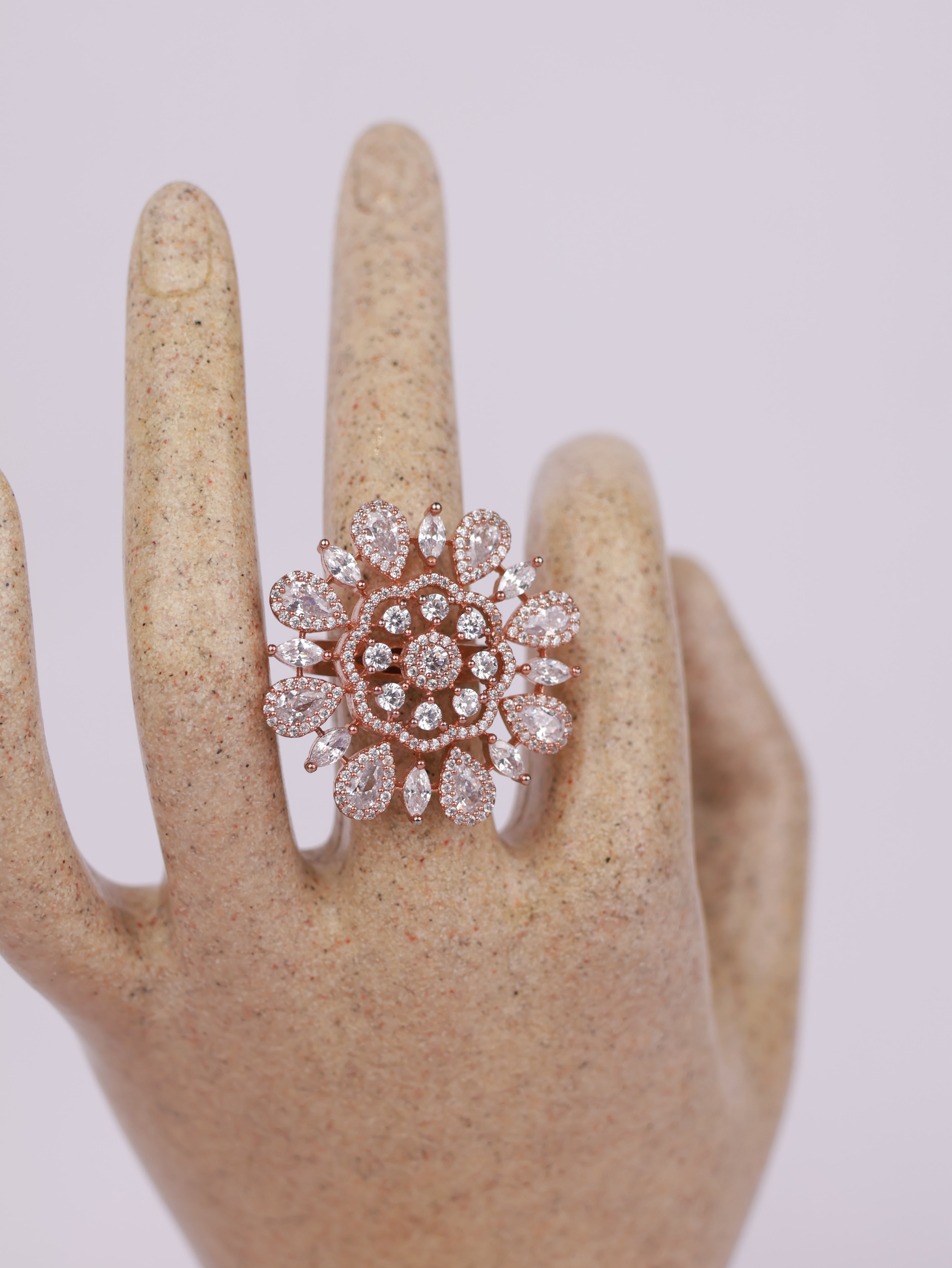 Stellar Crystal Bloom Ring
