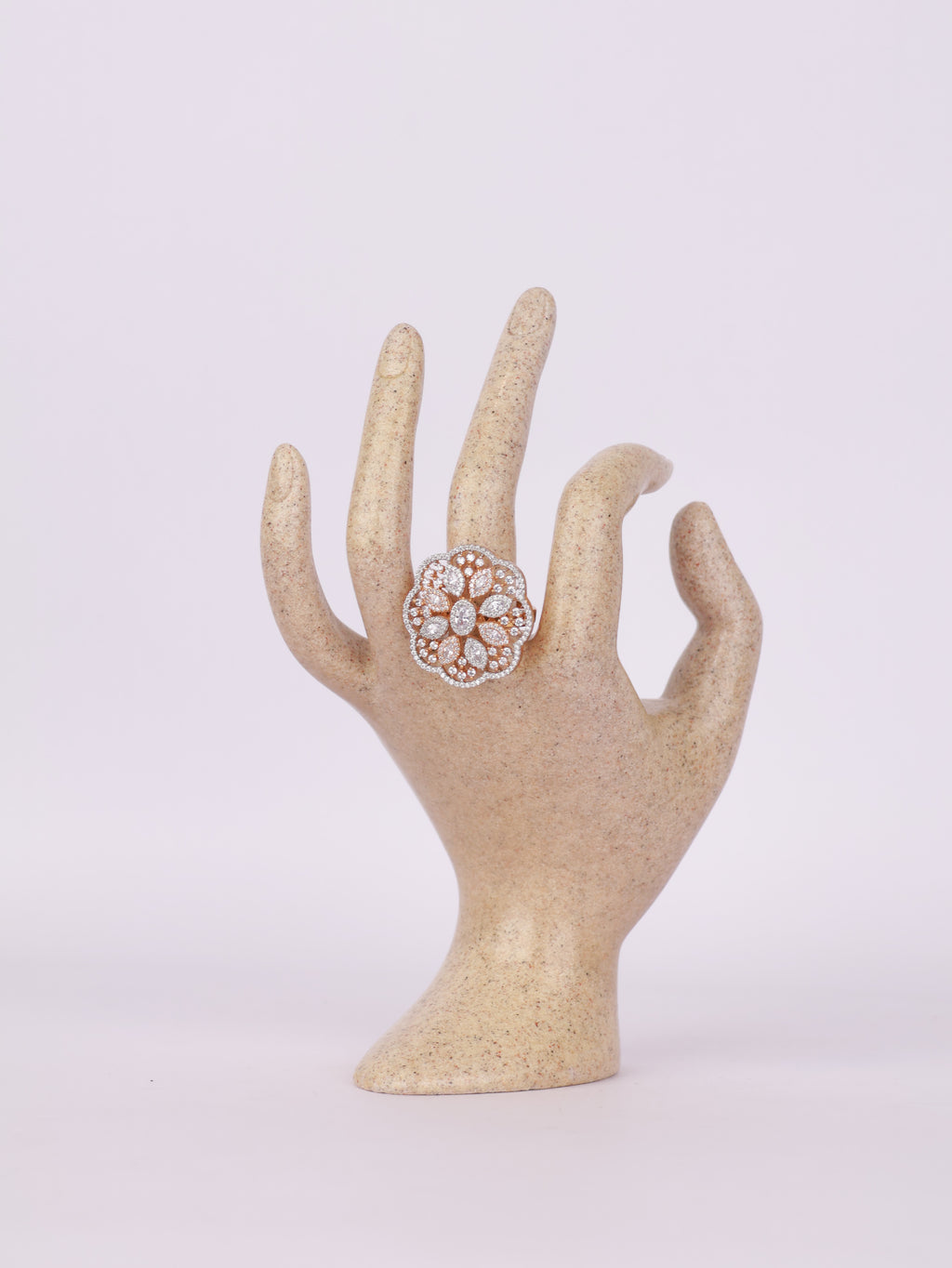 Celestia Floral Crest Ring