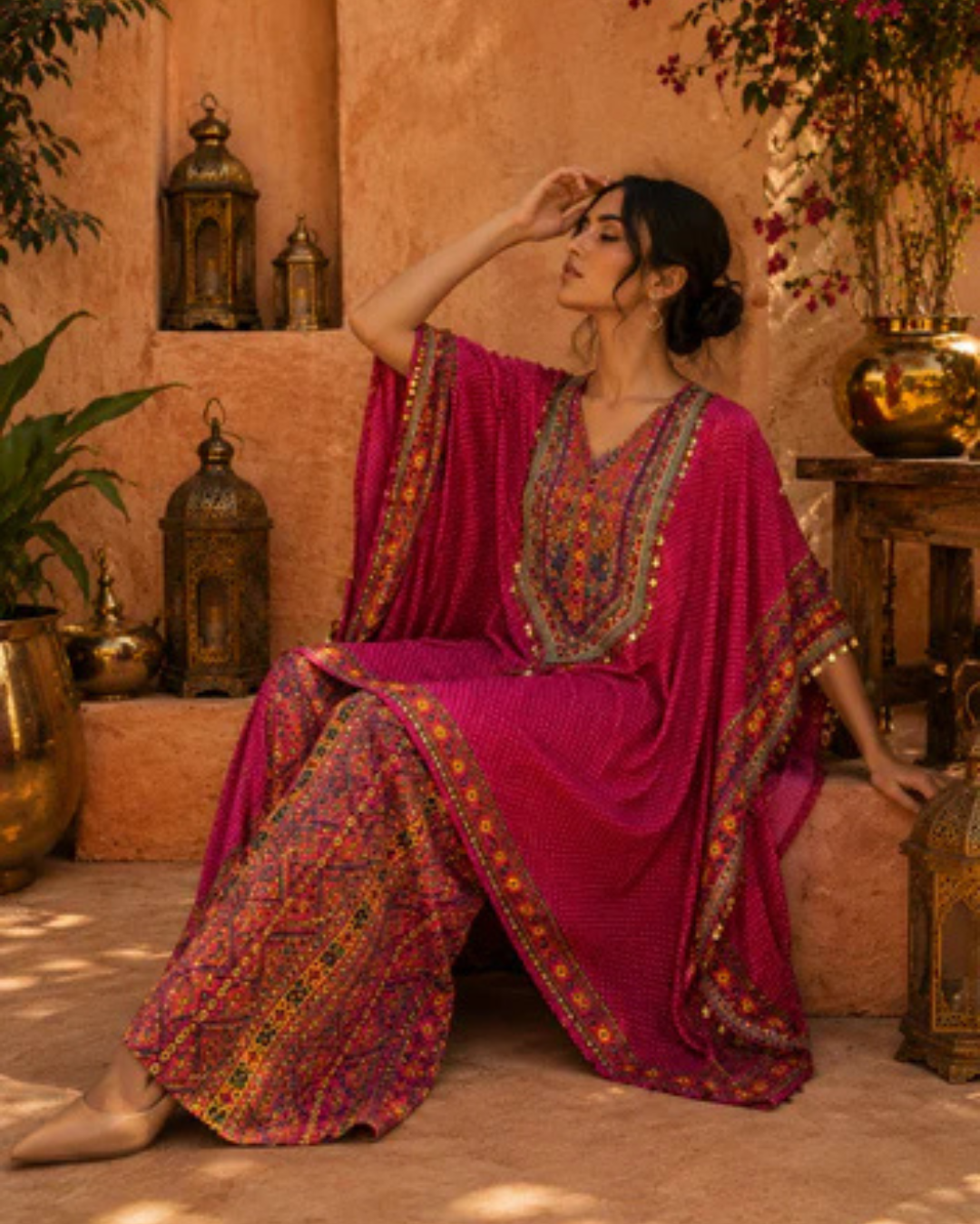 Ruby Heritage Muslin Kaftan
