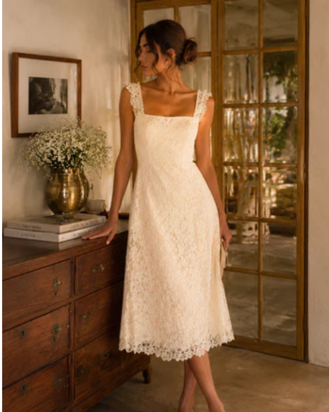 Ivory Blossom Cutwork Dress