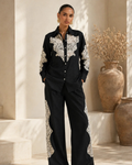 Midnight Lace Cotton Linen Co-Ord Set