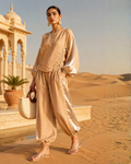 Desert Pearl Muslin & Satin Co-Ord Set