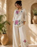 Ivory Bloom Muslin Cotton Co-Ord Set