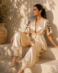 Champagne Glow Armani Satin Co-Ord Set