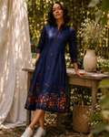 Midnight Bloom Denim Dress